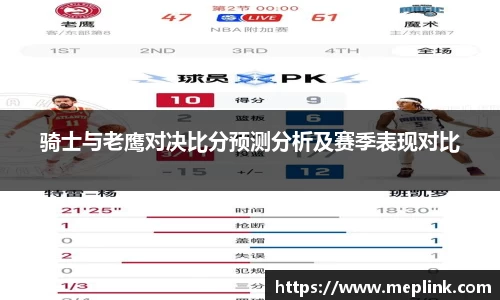 骑士与老鹰对决比分预测分析及赛季表现对比